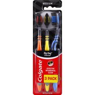 Colgate Promo ZigZag Charcoal Medium 3 бр - Комплект средни четки за зъби с обогатени с карбон влакна за дълбоко почистване Colgate Promo ZigZag Charcoal Medium 3 бр - Комплект средни четки за зъби с обогатени с карбон влакна за дълбоко почистване
