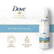 Dove PROMO PACK Care & Protect Antibacterial Odor Protection Spray with Moisturising Cream 2x150ml