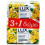 Lux Botanicals PROMO PACK Ylang Ylang & Neroli Oil Skin Refresh Soap Bar 4 x 90gr 3+1 GIFT