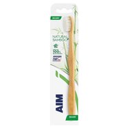 Aim Natural Bamboo Soft Toothbrush 1 бр - Мека четка за зъби с дръжка, изработена от 100% естествен бамбук Aim Natural Bamboo Soft Toothbrush 1 бр - Мека четка за зъби с дръжка, изработена от 100% естествен бамбук