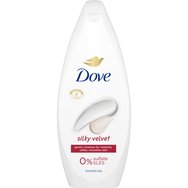 Dove Silky Velvet Shower Gel Хидратиращ и подхранващ душ гел за гладка кожа с копринен аромат 250ml