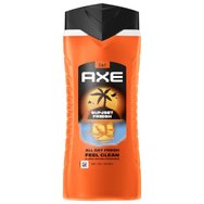 Axe Sunset Fresh All Day 3in1 Body, Face & Hair Wash 400ml - Хидратиращ душ гел за лице, тяло и коса за мъже с аромат на тропически плодове Axe Sunset Fresh All Day 3in1 Body, Face & Hair Wash 400ml - Хидратиращ душ гел за лице, тяло и коса за мъже с аромат на тропически плодове