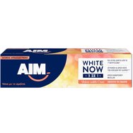 Aim White Now 3in1 Shine With Care Toothpaste 75ml - Ефективна паста за зъби за премахване на петна и избелване на зъби със заздравяване на емайла Aim White Now 3in1 Shine With Care Toothpaste 75ml - Ефективна паста за зъби за премахване на петна и избелване на зъби със заздравяване на емайла