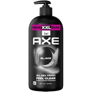 Axe Black XXL All Day Fresh Body Wash Душ гел за тяло, лице и коса с изискан аромат, който трае до 12 часа, с помпа 900ml