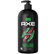 Axe Africa 3 in 1 Body - Face - Hair Wash XXL Шампоан - Душ гел с екзотичен аромат на африкански подправки, с помпа 900ml