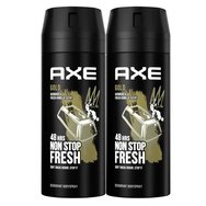 Axe PROMO PACK Gold 48h Non Stop Fresh Deo Body Spray 2x150ml - 48-часов дезодорант за свежест със съблазнителен аромат Axe PROMO PACK Gold 48h Non Stop Fresh Deo Body Spray 2x150ml - 48-часов дезодорант за свежест със съблазнителен аромат