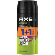 Axe PROMO PACK Epic Fresh 48h Non Stop Protection Deodorant Spray 2x150ml - Мъжки дезодорант Spay 48 часова защита с аромат на грейпфрут и тропически ананас Axe PROMO PACK Epic Fresh 48h Non Stop Protection Deodorant Spray 2x150ml - Мъжки дезодорант Spay 48 часова защита с аромат на грейпфрут и тропически ананас