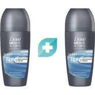 Dove Promo Men +Care Advanced Clean Comfort Roll On 100ml (2x50ml) - 72-часов антиперспирант за мъже с хидратиращо действие Dove Promo Men +Care Advanced Clean Comfort Roll On 100ml (2x50ml) - 72-часов антиперспирант за мъже с хидратиращо действие