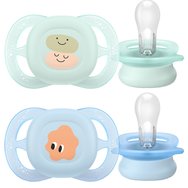 Philips Avent Ultra Start Silicone Orthodontic Soother 0-2m, 2 части - зелено / синьо