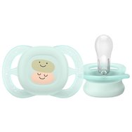 Philips Avent Ultra Start Silicone Orthodontic Soother 0-2m, 2 части - зелено / синьо