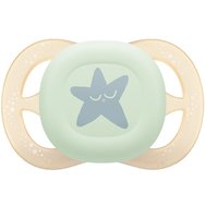 Philips Avent Ultra Start Nighttime Silicone Orthodontic Soother 0-2m, 2 части - лилаво / жълто