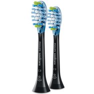 Philips Sonicare C3 Premium Plaque Defence Replacement Head Резервни глави за четка за усъвършенствано & дълбоко почистване & по-бели зъби 2 броя - Черно