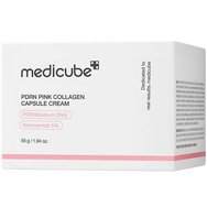 Medicube PDRN Pink Collagen Capsule Cream Крем за лице с капсули с DNA от сьомга & 5% ниацинамид за сияние, стягане & ефект Glass Skin 55g
