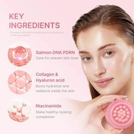 Medicube PDRN Pink Collagen Capsule Cream Крем за лице с капсули с DNA от сьомга & 5% ниацинамид за сияние, стягане & ефект Glass Skin 55g