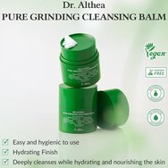 Dr. Althea Pure Grinding Cleansing Balm Успокояващ балсам за почистване на лице, обогатен с масло от зелен чай, мадекасозид и пантенол, подходящ за чувствителна кожа 50ml