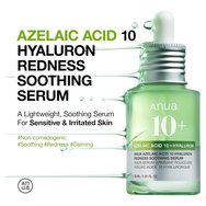 Anua Azelaic Acid 10+ Hyaluron Redness Soothing Serum Успокояващ серум за лице, подходящ за чувствителна кожа срещу зачервяване, възпаления & акне 30ml Anua Azelaic Acid 10+ Hyaluron Redness Soothing Serum Успокояващ серум за лице, подходящ за чувствителна кожа срещу зачервяване, възпаления & акне 30ml