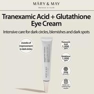 Mary & May Tranexamic Acid + Glutathione Brightening Eye Cream 30g Mary & May Tranexamic Acid + Glutathione Brightening Eye Cream 30g