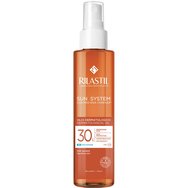 Rilastil Sun System Dermatological Oil Spf30, 200ml - Овлажняващо - слънцезащитно масло за тяло с висока защита в спрей Rilastil Sun System Dermatological Oil Spf30, 200ml - Овлажняващо - слънцезащитно масло за тяло с висока защита в спрей