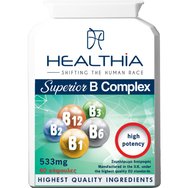 Healthia Superior B Complex 533mg High Potency 60caps