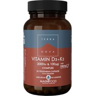 Terranova Vitamin D3 2000iu & K2, 100µg 50veg.caps