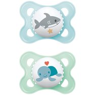 Mam Original Latex Soother 2-6m 2 бр, Код 101LBC - светло синя / Тюркоаз - Ортодонтска залъгалка със зърно от естествен каучук и калъф за носене Mam Original Latex Soother 2-6m 2 бр, Код 101LBC - светло синя / Тюркоаз - Ортодонтска залъгалка със зърно от естествен каучук и калъф за носене