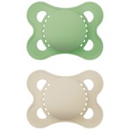 Mam Original Unprinted Silicone Soother 2-6m 2 бр, Код 118SBc - Зелено / Сив - Ортодонтска силиконова залъгалка с калъф за носене и стерилизация Mam Original Unprinted Silicone Soother 2-6m 2 бр, Код 118SBc - Зелено / Сив - Ортодонтска силиконова залъгалка с калъф за носене и стерилизация