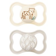 Mam Supreme Silicone Soother 16m+, 2 бр, Код 295SUc - Сьомга / Сив - Ортодонтска силиконова залъгалка, която подпомага здравословното развитие на зъбите Mam Supreme Silicone Soother 16m+, 2 бр, Код 295SUc - Сьомга / Сив - Ортодонтска силиконова залъгалка, която подпомага здравословното развитие на зъбите