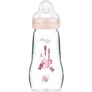 Mam Feel Good Premium Glass Bottle 2m+, 260ml, Код 375SG - Розов 2