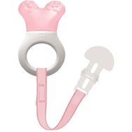 Mam Mini Cooler & Clip Mini 2m+, 1 брой, Код 555 - Розов - Пръстен за зъби и поддържаща лента Mam Mini Cooler & Clip Mini 2m+, 1 брой, Код 555 - Розов - Пръстен за зъби и поддържаща лента