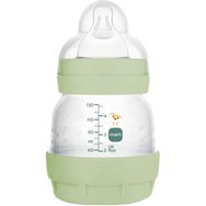 Mam Easy Start Anti-Colic Plastic Bootle 0m+, 130ml, Код 353SU2c - Зелено - Полипропиленово шише със силиконов биберон с ултра нисък поток и система против колики