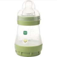 Mam Easy Start Anti-Colic Plastic Bootle 0m+, 160ml, Код 350SU2c - Зелено - Полипропиленова бутилка със силиконов биберон с бавен поток и система против колики