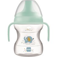 Mam Learn To Drink Cup Κωδ 472B 6m+, 190ml - Τιρκουάζ - Εκπαιδευτικό Ποτηράκι για Βρέφη με Αντιολισθητικά Χερούλια & Στόμιο Ειδικά Σχεδιασμένο Ενάντια των Διαρροών με Πολύ Μαλακή Επιφάνεια