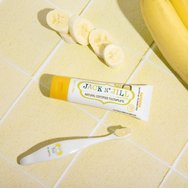 Jack n\' Jill Natural Certified 6m+ Toothpaste Натурална, Сертифицирана паста за зъби с прекрасен вкус на банан за първите зъбки за бебета от 6 месеца 50g - Banana