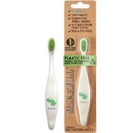 Jack n' Jill Biodegradable Kids Toothbrush Extra Soft 1 бр - Бебешка четка за зъби, изработена от царевично нишесте, подходяща от първите зъбки, с дизайн на динозавър Jack n' Jill Biodegradable Kids Toothbrush Extra Soft 1 бр - Бебешка четка за зъби, изработена от царевично нишесте, подходяща от първите зъбки, с дизайн на динозавър