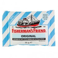 Fisherman's Friend Original Candies 25g - Бонбони без захар, които облекчават дискомфорта в гърлото, освежават и успокояват кашлицата, с вкус на ментол & евкалипт Fisherman's Friend Original Candies 25g - Бонбони без захар, които облекчават дискомфорта в гърлото, освежават и успокояват кашлицата, с вкус на ментол & евкалипт