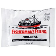 Fisherman's Friend Original Extra Strong Candies 25g - Екстра силни бонбони, които облекчават дискомфорта в гърлото, освежават & успокояват кашлицата, с аромат на ментол & евкалипт Fisherman's Friend Original Extra Strong Candies 25g - Екстра силни бонбони, които облекчават дискомфорта в гърлото, освежават & успокояват кашлицата, с аромат на ментол & евкалипт