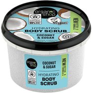 Organic Shop Hydrating Body Scrub with Coconut & Sugar 250ml - Скраб за тяло с органично кокосово масло и захар за почистване - овлажняване на кожата Organic Shop Hydrating Body Scrub with Coconut & Sugar 250ml - Скраб за тяло с органично кокосово масло и захар за почистване - овлажняване на кожата