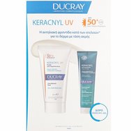 Ducray Promo Keracnyl UV Anti-Blemish Face Fluid Spf50+, 50ml & Подарък Foaming Gel Face - Body 100ml
