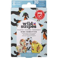 Wild Stripes Kids Sensitive Хипоалергенни лепящи детски пластири за покриване и защита на малки рани, нежни към кожата за оптимално заздравяване, 20 броя Wild Stripes Kids Sensitive Хипоалергенни лепящи детски пластири за покриване и защита на малки рани, нежни към кожата за оптимално заздравяване, 20 броя