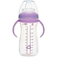 Munchkin Gentle Transition Baby's First Sippy Spill-Proof Antifuite Cup 6m+, 300ml - Lila - Εκπαιδευτικό Ποτηράκι με Χερούλια