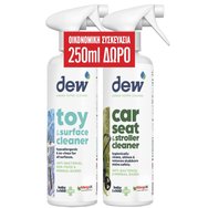 Dew Promo Anti-Bacterial & Mineral Based Car Seat & Stroller Cleaner 500ml & Anti-Bacterial Not Toxic & Mineral Based Toy & Surface Cleaner 500ml - Дезинфектант за детски колички и столчета за кола с помпа и нетоксичен химикал. Дезинфектант за играчки с помпа.
