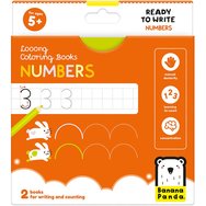 Banana Panda Looong Coloring Books for Writing & Counting 5 Years+, 2 бр - Numbers