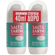 Salt of the Earth Promo Melon & Cucumber Roll-On Deodorant 150ml (2x75ml) - Рол-он дезодорант с натурален произход с аромат на краставица и пъпеш Salt of the Earth Promo Melon & Cucumber Roll-On Deodorant 150ml (2x75ml) - Рол-он дезодорант с натурален произход с аромат на краставица и пъпеш