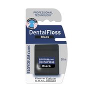 Elgydium Dental Floss - черен конец за измиване на зъби с хлорхексидин, 50м Elgydium Dental Floss - черен конец за измиване на зъби с хлорхексидин, 50м