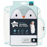 Tommee Tippee Splashtime Swaddle Dry Towel 0-6m Код CAA1017, 1 бр - Percy the Penguin