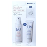 Korres Promo Yoghurt Sunscreen Spray Emulsion Face, Body Spf50 for Sensitive Skin 150ml & Подарък After Sun Cooling Gel Face, Body with Real Edible Yoghurt 50ml