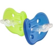 Curaprox CMP 101 Medical Silicone Pacifiere 0-7m 2 части - зелено / синьо - Силиконова залъгалка за нулев натиск върху небцето, челюстите и зъбите Curaprox CMP 101 Medical Silicone Pacifiere 0-7m 2 части - зелено / синьо - Силиконова залъгалка за нулев натиск върху небцето, челюстите и зъбите