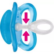 Mam Supreme Night Silicone Soother 16m+, 2 Бройки, Код 298S - Сиво / Бежово