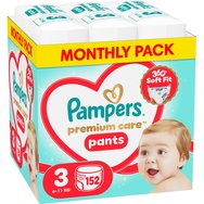 Pampers Premium Care Pants Monthly Pack No3 (6-11kg) Памперси Панталони 144 бр