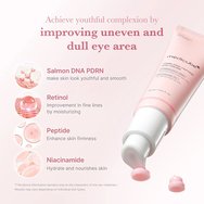 Medicube PDRN Pink Peptide Eye Cream Стягащ околоочен крем за бръчки & тъмни кръгове, подходящ за всички типове кожа 30ml